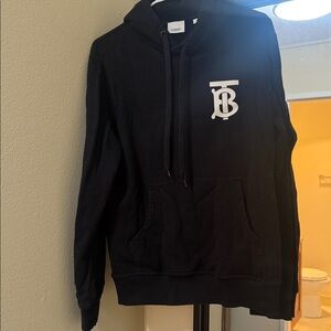 Burberry Black Hoodie with White Logo